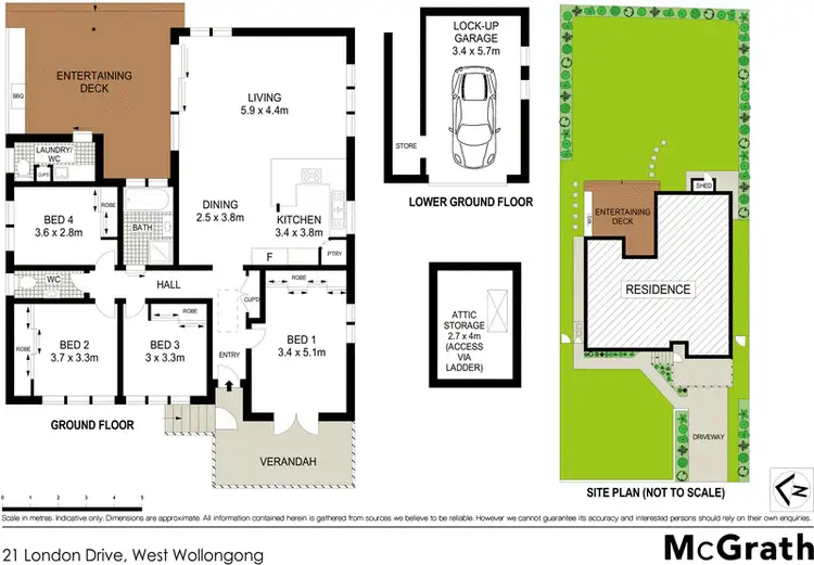 Floorplan of Homely house listing, 21 London Drive, West Wollongong NSW 2500
