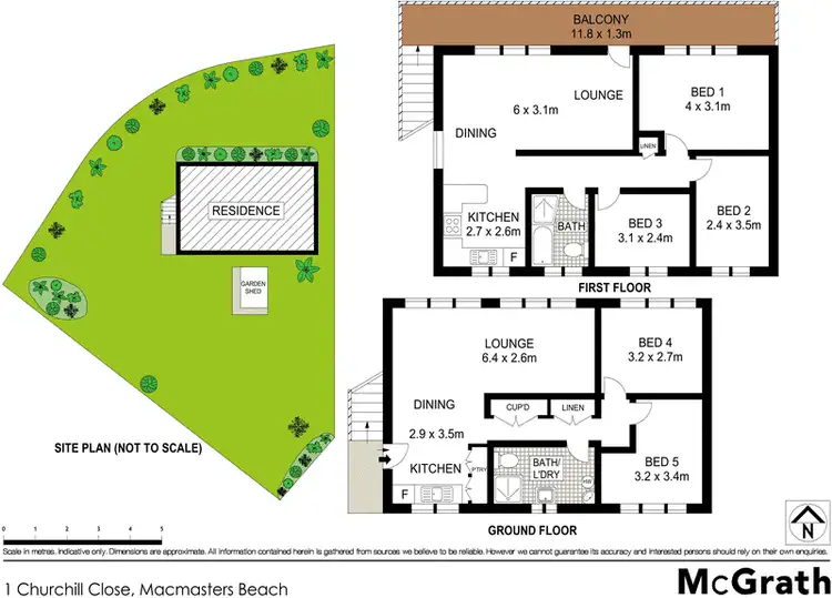 Floorplan of Homely house listing, 1 Churchill Close, Macmasters Beach NSW 2251