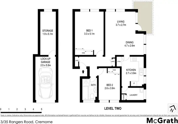 Floorplan of Homely apartment listing, 3/35 Rangers Road, Cremorne NSW 2090