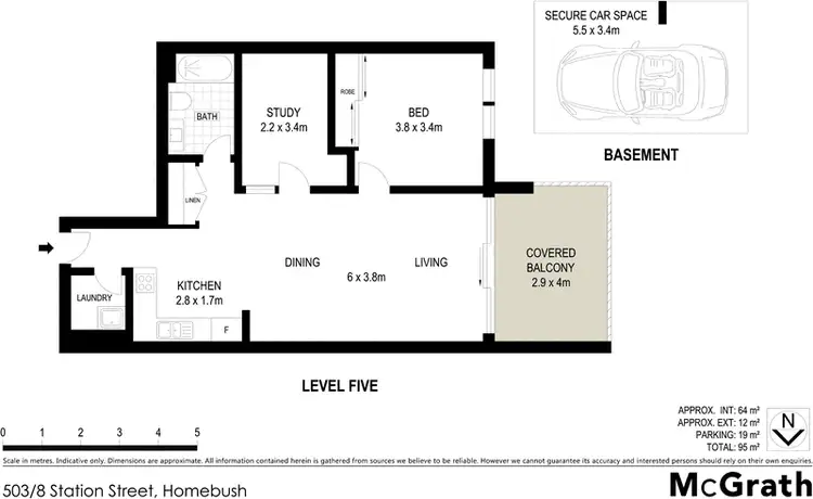 Floorplan of Homely apartment listing, 503/8 Station Street, Homebush NSW 2140