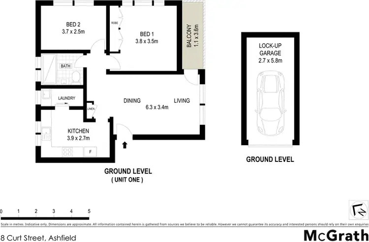 Floorplan of Homely apartment listing, 1/8 Curt Street, Ashfield NSW 2131
