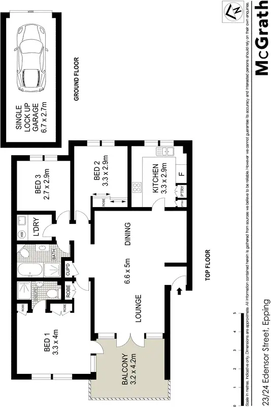 Floorplan of Homely apartment listing, 23/24 Edensor Street, Epping NSW 2121