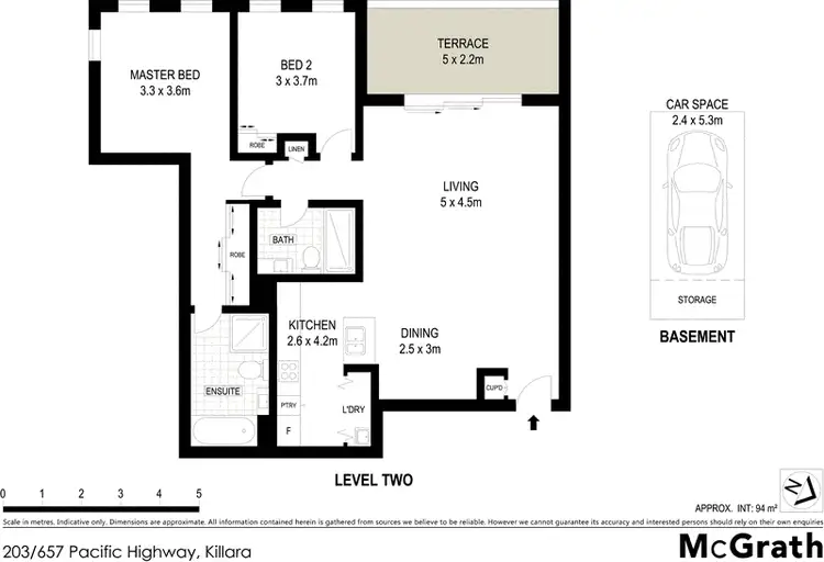 Floorplan of Homely apartment listing, 203/657 Pacific Highway, Killara NSW 2071