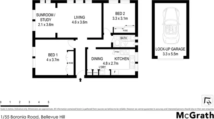Floorplan of Homely apartment listing, 1/55 Boronia Road, Bellevue Hill NSW 2023