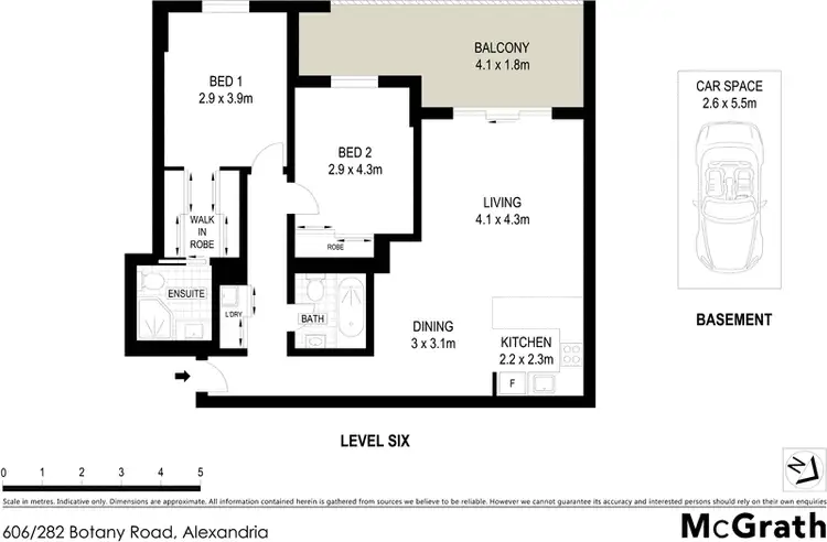 Floorplan of Homely apartment listing, 606/282 Botany Road, Alexandria NSW 2015