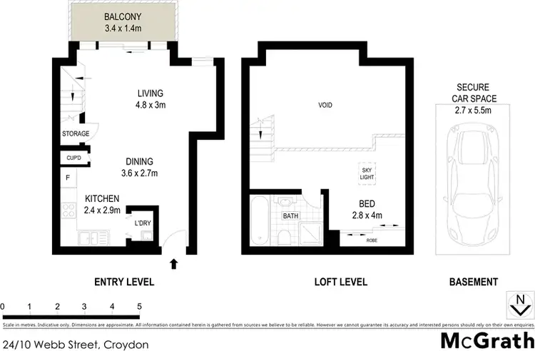 Floorplan of Homely apartment listing, 24/10 Webb Street, Croydon NSW 2132
