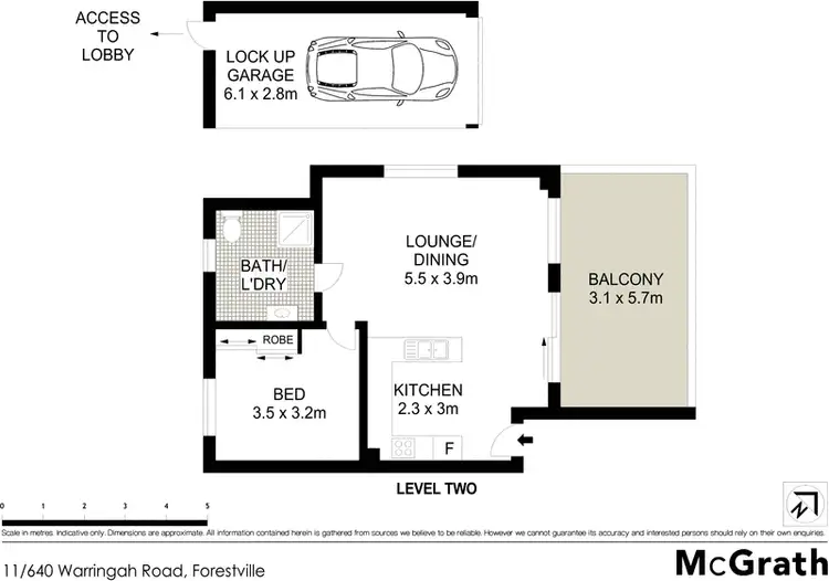 Floorplan of Homely apartment listing, 11/640 Warringah Road, Forestville NSW 2087
