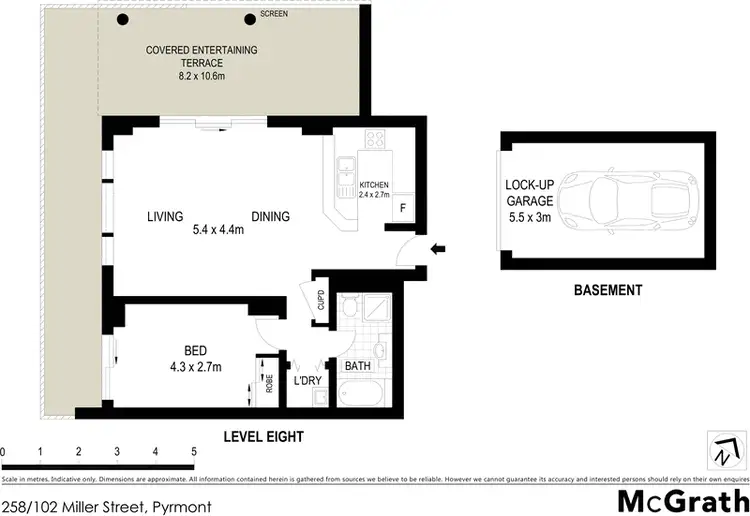 Floorplan of Homely apartment listing, 258/102 Miller Street, Pyrmont NSW 2009