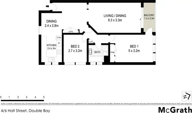 Floorplan of Homely apartment listing, 4/6 Holt Street, Double Bay NSW 2028