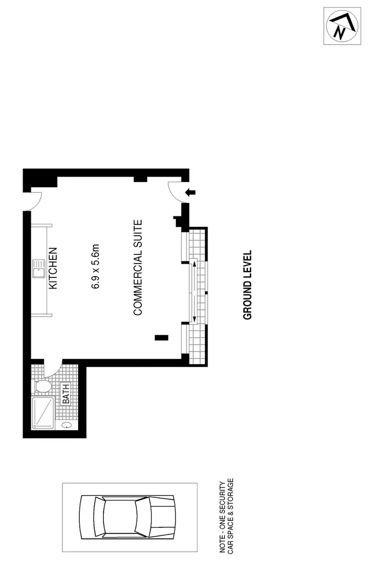 Floorplan of Homely studio listing, 101/8 Point Street, Pyrmont NSW 2009