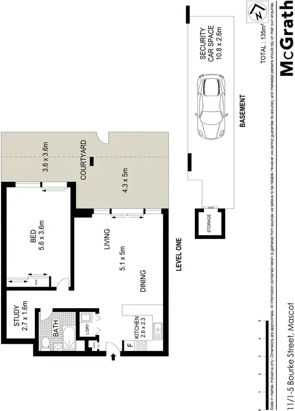 Floorplan of Homely apartment listing, 11/1 Bourke Street, Mascot NSW 2020