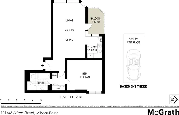 Floorplan of Homely apartment listing, 111/48 Alfred Street, Milsons Point NSW 2061