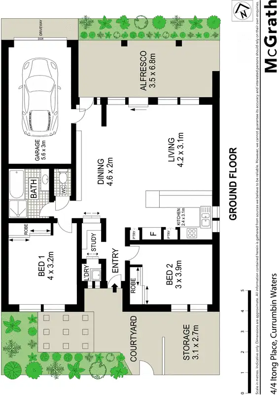 Floorplan of Homely townhouse listing, 4/4 Itong Place, Currumbin Waters QLD 4223