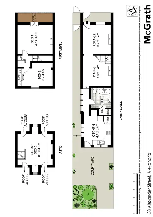 Floorplan of Homely house listing, 38 Alexander Street, Alexandria NSW 2015
