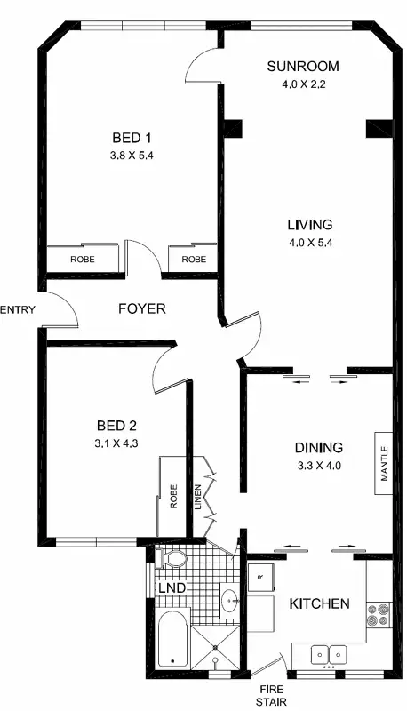 Floorplan of Homely apartment listing, 5/1 Eastbourne Road, Darling Point NSW 2027