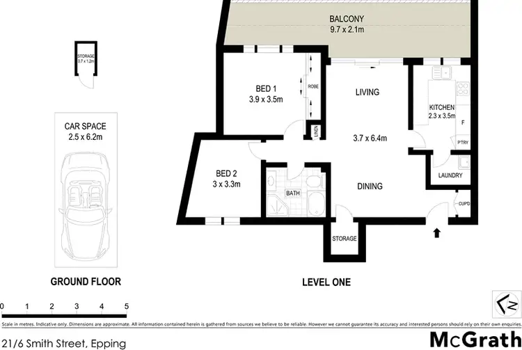 Floorplan of Homely apartment listing, 21/6 Smith Street, Epping NSW 2121