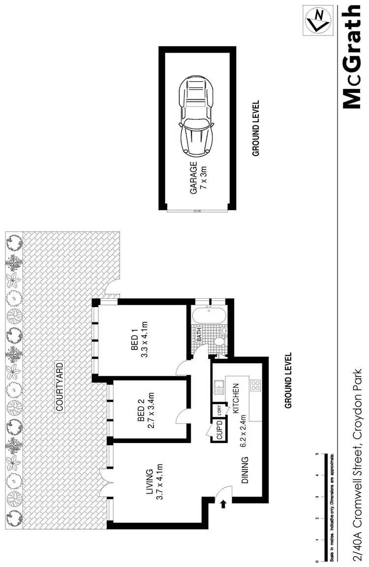 Floorplan of Homely apartment listing, 2/40A Cromwell Street, Croydon Park NSW 2133