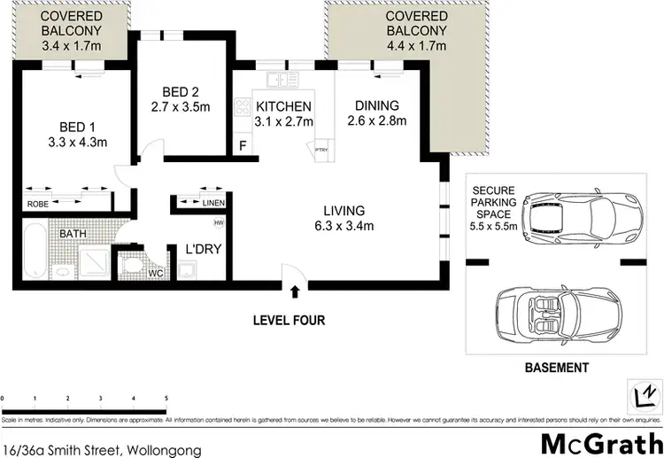Floorplan of Homely apartment listing, 16/36A Smith Street, Wollongong NSW 2500