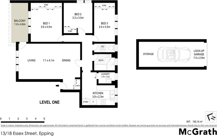 Floorplan of Homely apartment listing, 13/18 Essex Street, Epping NSW 2121
