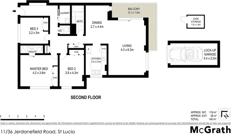 Floorplan of Homely apartment listing, 11/36 Jerdanefield Road, St Lucia QLD 4067