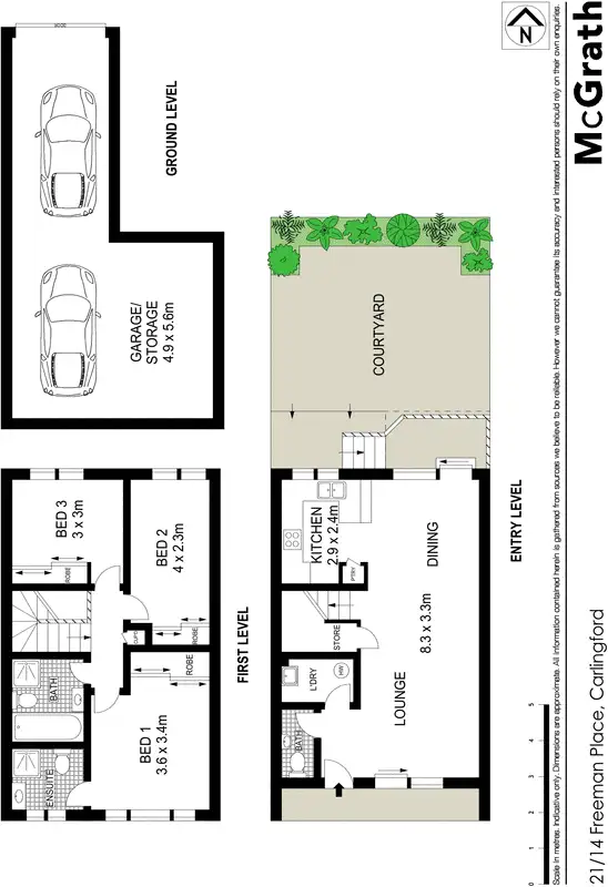 Floorplan of Homely townhouse listing, 21/14 Freeman Place, Carlingford NSW 2118