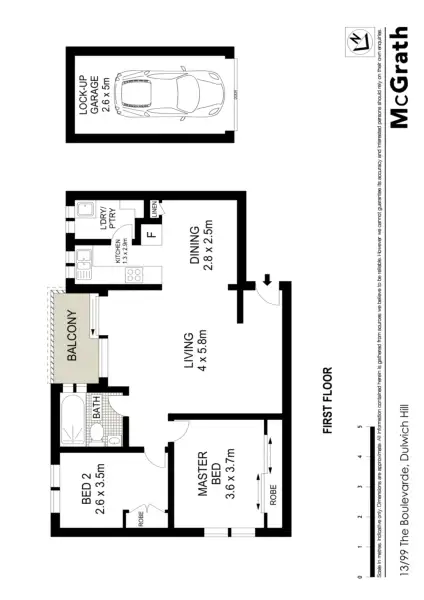 Floorplan of Homely apartment listing, 13/99 The Boulevarde, Dulwich Hill NSW 2203