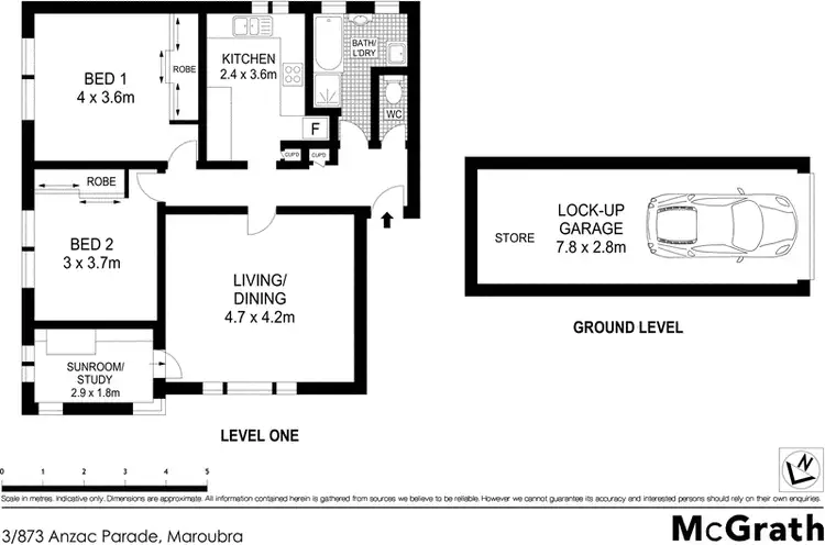 Floorplan of Homely apartment listing, 3/873 Anzac Parade, Maroubra NSW 2035