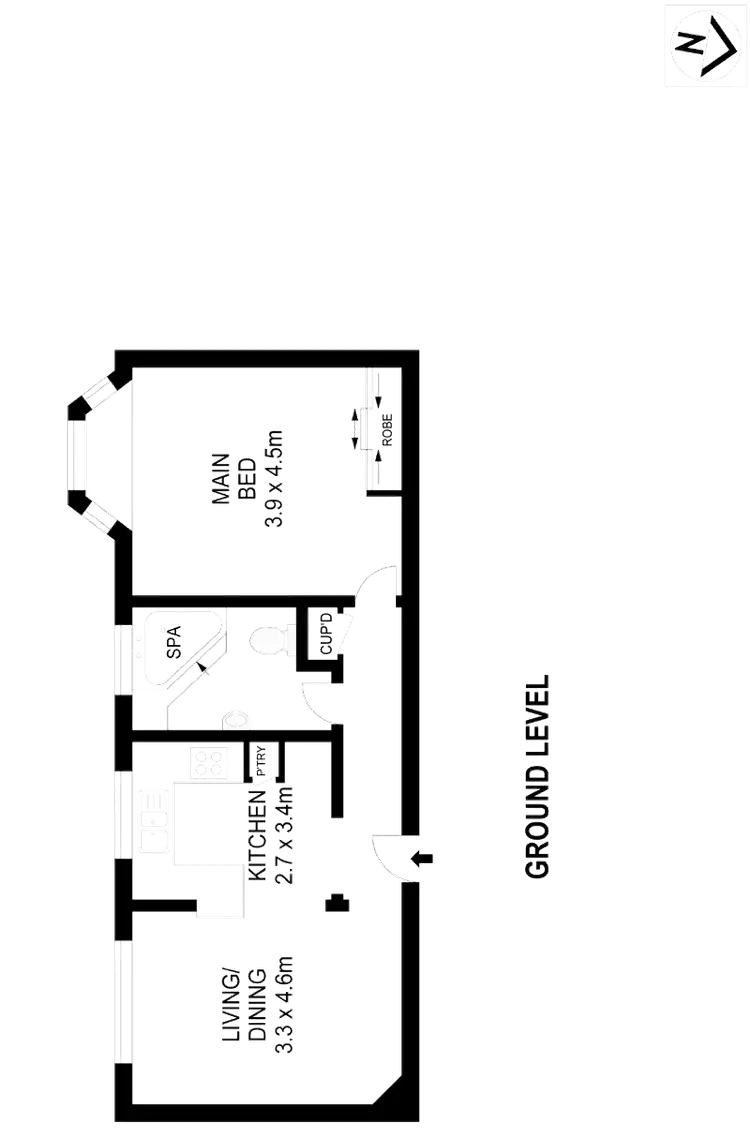 Floorplan of Homely apartment listing, 3/17 Sutherland Crescent, Darling Point NSW 2027
