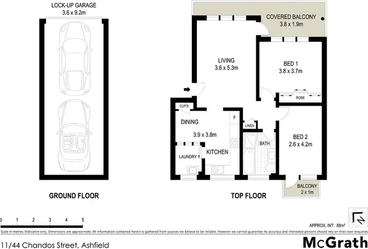 Floorplan of Homely apartment listing, 11/44 Chandos Street, Ashfield NSW 2131