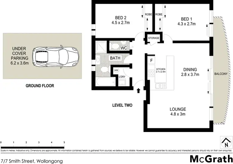 Floorplan of Homely apartment listing, 7/7 Smith Street, Wollongong NSW 2500