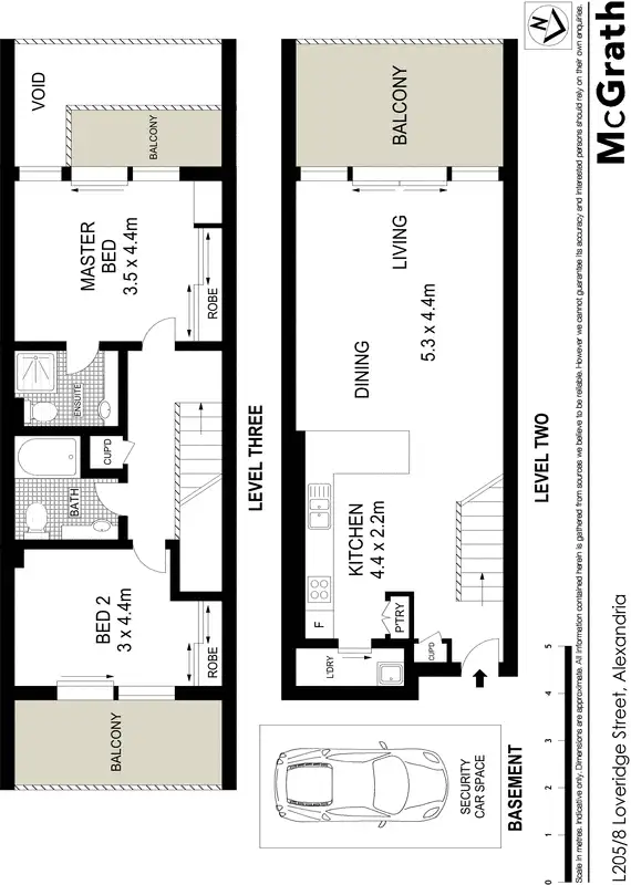 Floorplan of Homely apartment listing, L205/8 Loveridge Street, Alexandria NSW 2015