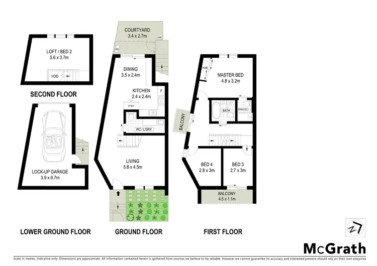 Floorplan of Homely townhouse listing, 1/32 Queen Street, Beaconsfield NSW 2015