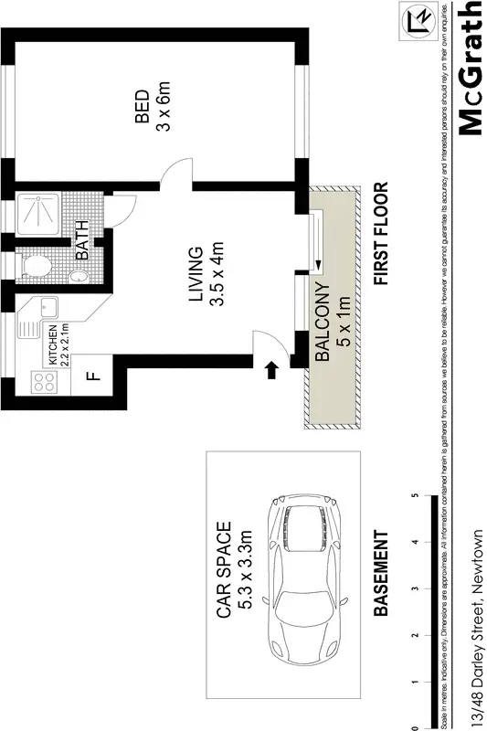 Floorplan of Homely apartment listing, 13/48 Darley Street, Newtown NSW 2042