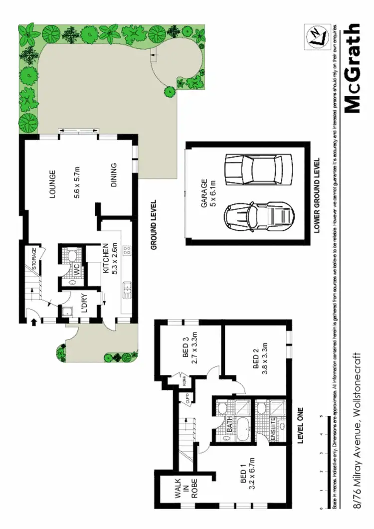 Floorplan of Homely townhouse listing, 8/76 Milray Avenue, Wollstonecraft NSW 2065