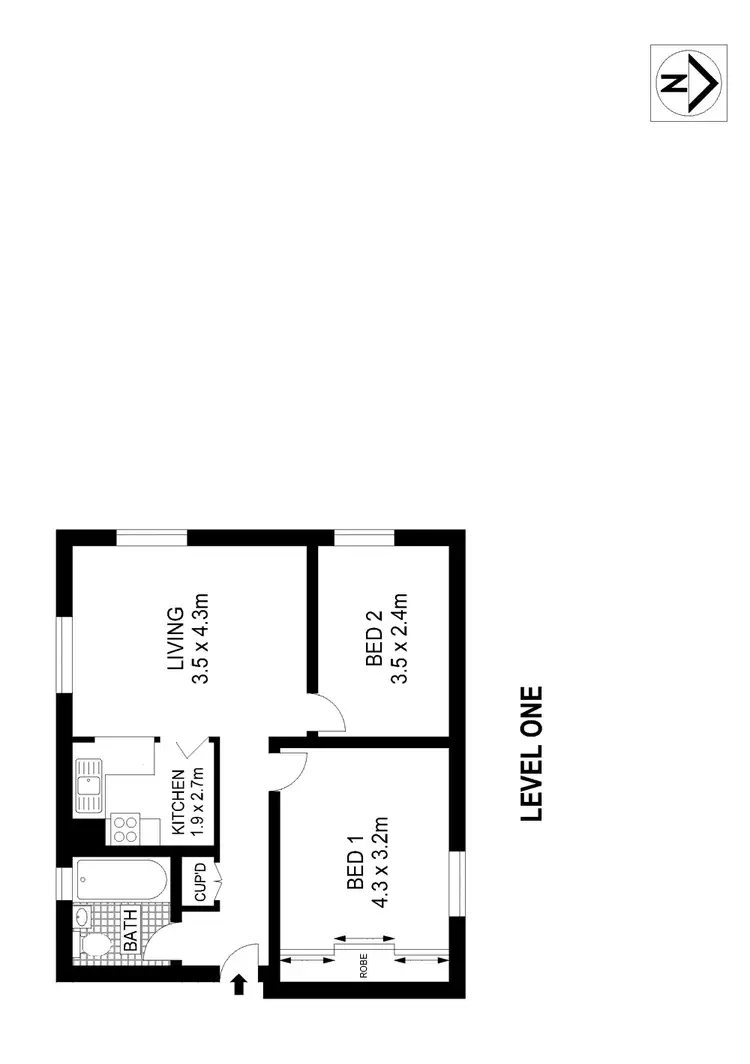 Floorplan of Homely apartment listing, 3/49 Blues Point Road, Mcmahons Point NSW 2060