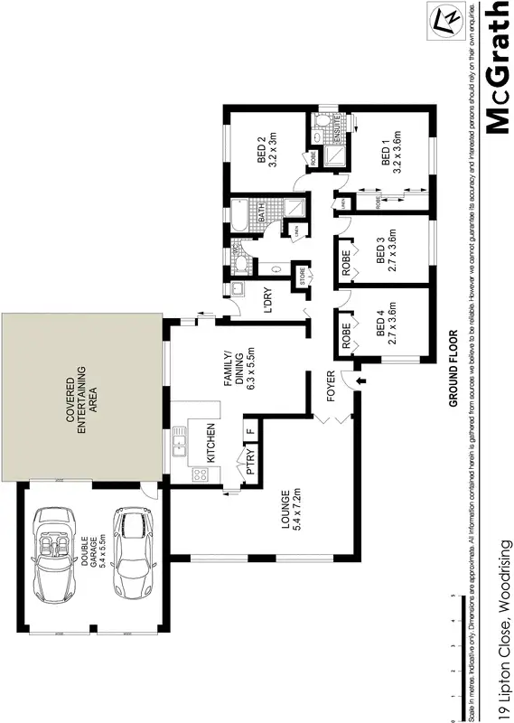 Floorplan of Homely house listing, 19 Lipton Close, Woodrising NSW 2284