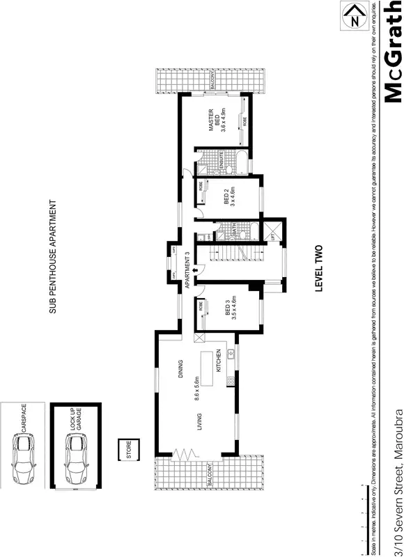 Floorplan of Homely apartment listing, 3/10 Severn Street, Maroubra NSW 2035