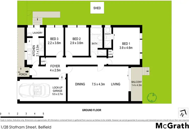 Floorplan of Homely villa listing, 1/28 Statham Street, Belfield NSW 2191