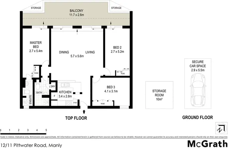 Floorplan of Homely apartment listing, 12/11 Pittwater Road, Manly NSW 2095