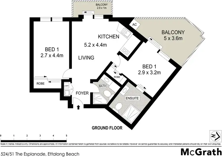 Floorplan of Homely apartment listing, 524/51 The Esplanade, Ettalong Beach NSW 2257
