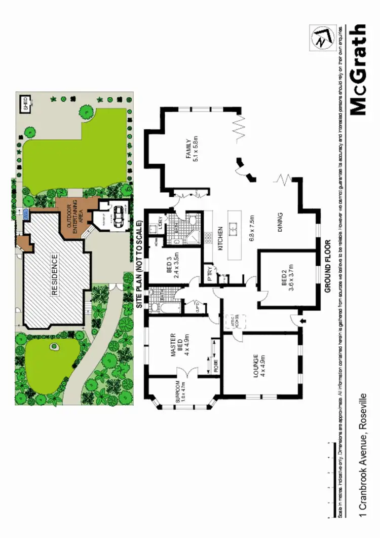 Floorplan of Homely house listing, 1 Cranbrook Avenue, Roseville NSW 2069