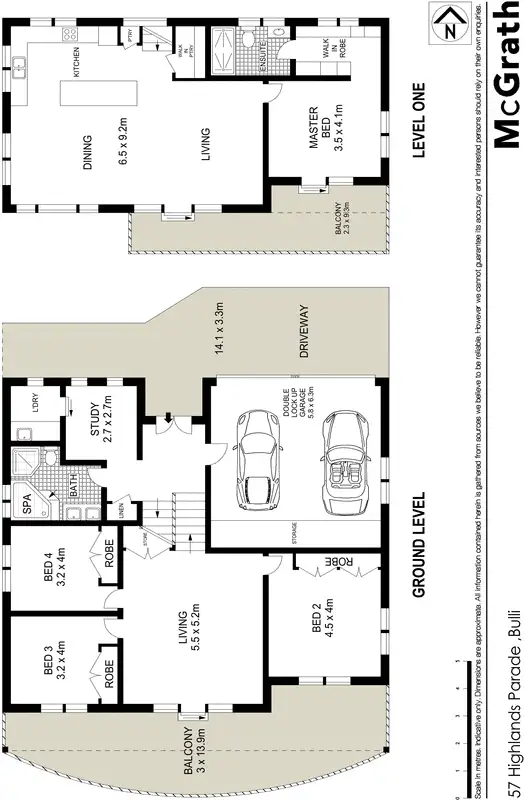 Floorplan of Homely house listing, 57 Highlands Parade, Bulli NSW 2516