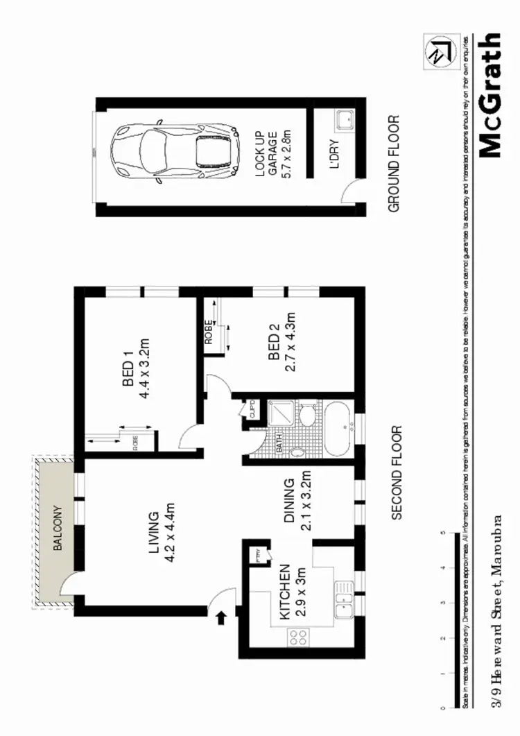 Floorplan of Homely apartment listing, 3/9 Hereward Street, Maroubra NSW 2035
