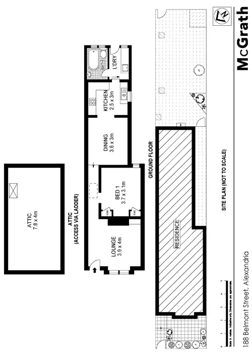 Floorplan of Homely house listing, 188 Belmont Street, Alexandria NSW 2015