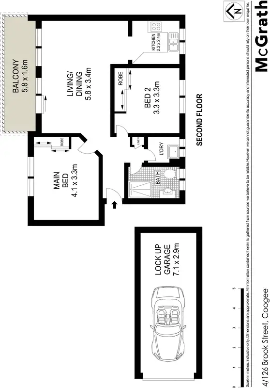 Floorplan of Homely apartment listing, 4/126 Brook Street, Coogee NSW 2034