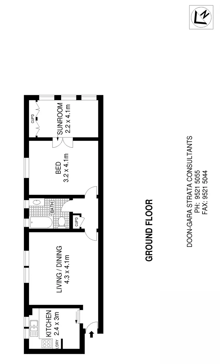 Floorplan of Homely apartment listing, 1/212 Victoria Road, Bellevue Hill NSW 2023