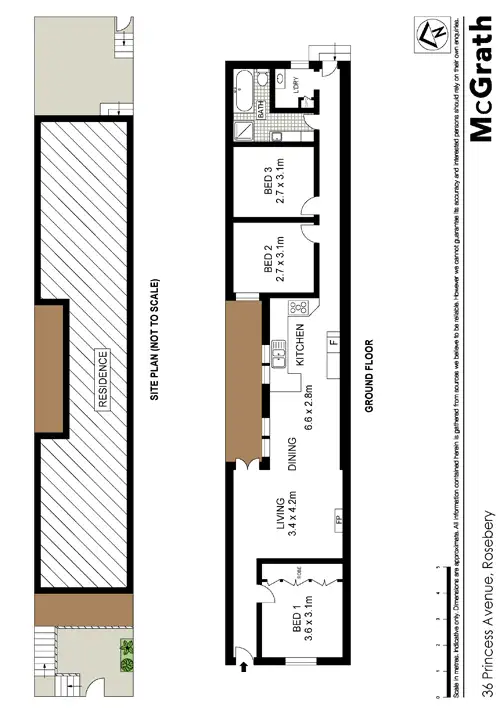 Floorplan of Homely house listing, 36 Princess Avenue, Rosebery NSW 2018