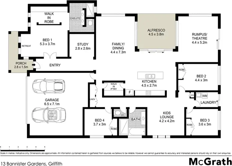 Floorplan of Homely house listing, 13 Bannister Gardens, Griffith ACT 2603