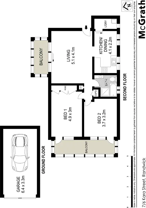 Floorplan of Homely apartment listing, 7/6 Kara Street, Randwick NSW 2031