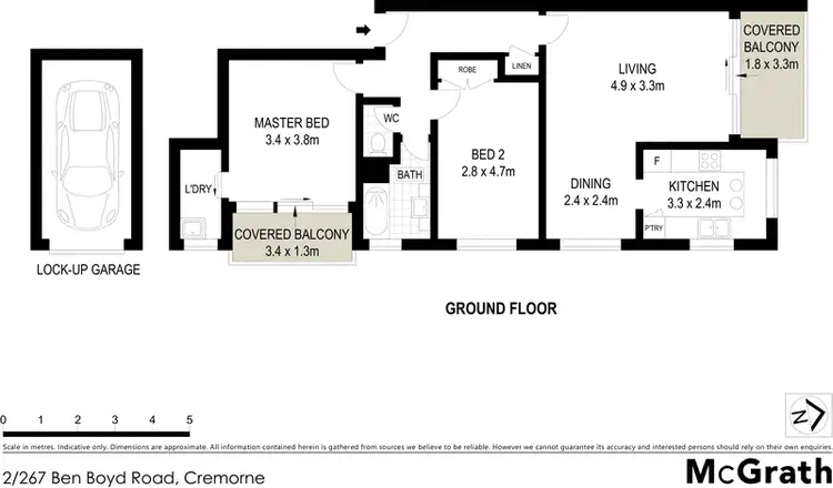 Floorplan of Homely apartment listing, 2/267 Ben Boyd Road, Cremorne NSW 2090